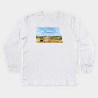 North Dakota Bison Kids Long Sleeve T-Shirt